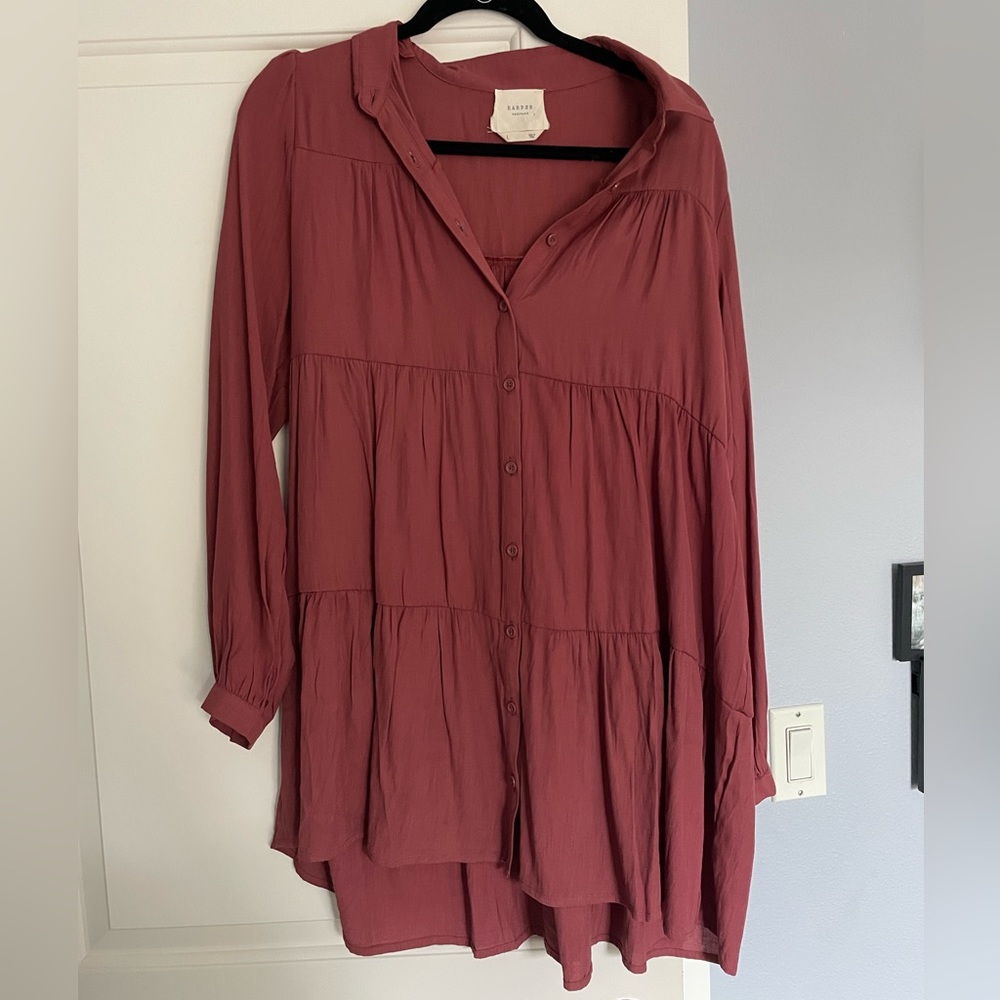 Mid thigh length dress - dark red color, from Francesca’s, never worn